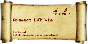 Adamecz Lívia névjegykártya